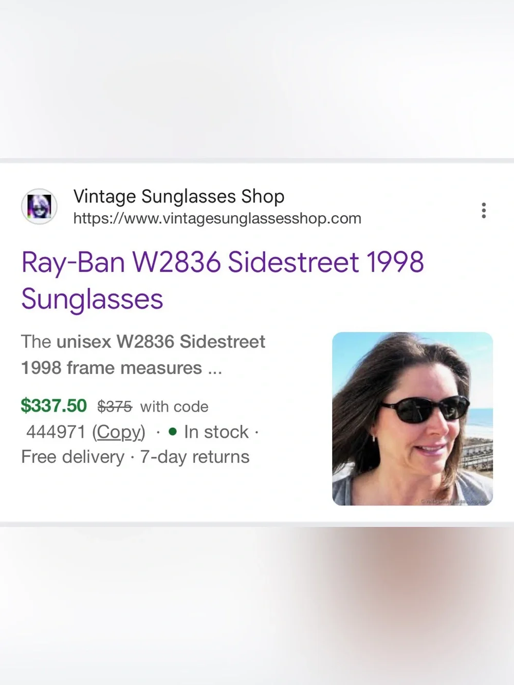 Vintage Ray-Ban W2836 by Bausch & Lomb Black Oval Sunglasses (1998) - Unisex